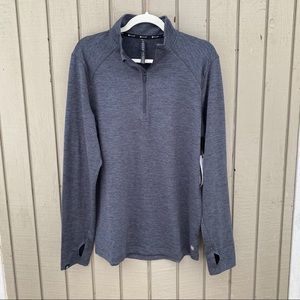 NWT Gaiam Intent Quarter Zip Ebony Heather Medium